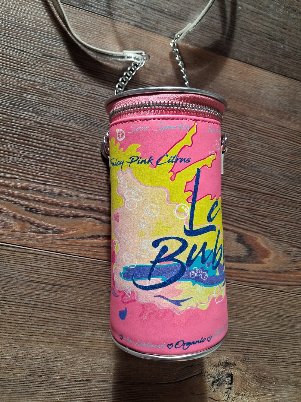 RARE Betsey Johnson Le Bubbles Pink Cylinder Crossbody Bag - Picture 3 of 7